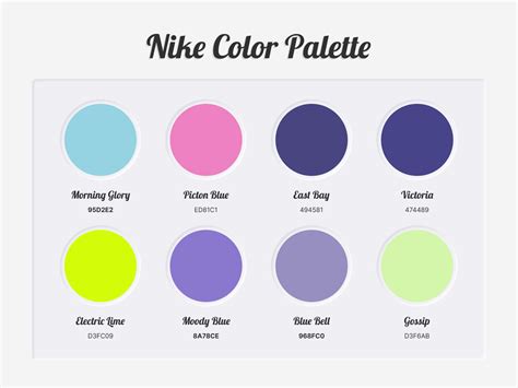 kleurcode nike|Nike color palette.